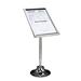 Forbes Industries 55"H Menu Stand w/ 20" x 29" Window - Solid Brass (6834)-cityfoodequipment.com