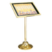 Forbes Industries 49 1/2"H Menu Stand w/ 29" x 20" Window - Solid Brass (6836)-cityfoodequipment.com