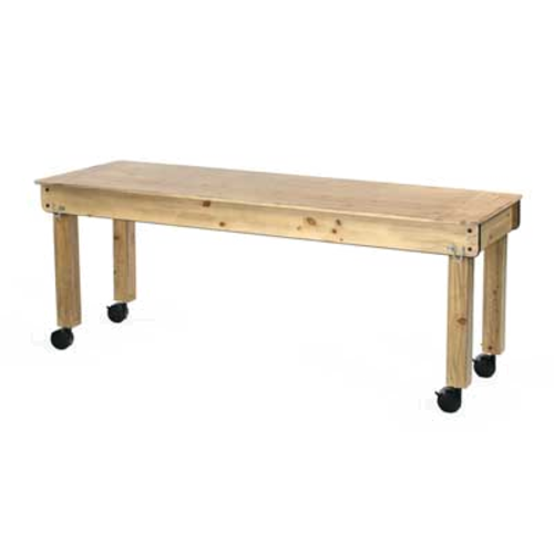 Forbes Industries 7 ft Deluxe Folding Catering Table - Knotty Pine Construction (7010-KP)-cityfoodequipment.com
