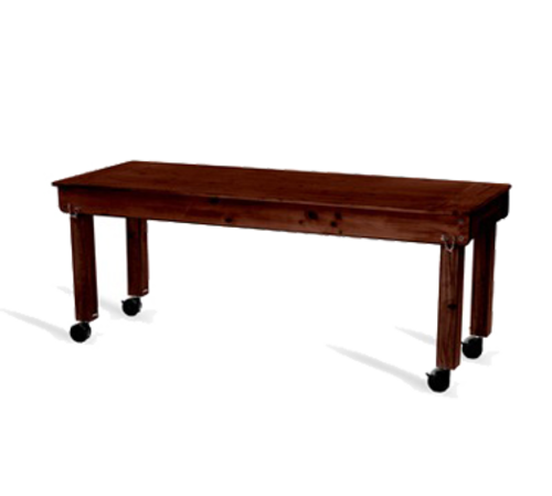 Forbes Industries 7 ft Deluxe Folding Catering Table - Knotty Pine Construction w/ Mahogany Finish (7010-MH)-cityfoodequipment.com