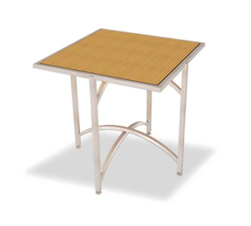 Forbes Industries 36" Square Collapsible Table w/ Laminate Top & Brushed Steel Frame, 42"H (7035L-42)-cityfoodequipment.com