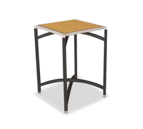 Forbes Industries 24" Square Collapsible Table w/ Corner Mount - Laminate Top w/ Black Steel Frame, 24"H (7024L-24)-cityfoodequipment.com