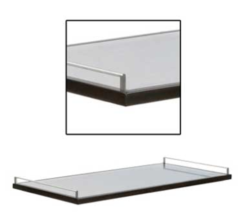 Forbes Industries 2 Sided Single Gallery Rails - Ends, Polished Stainless Steel (6022-PS)-cityfoodequipment.com
