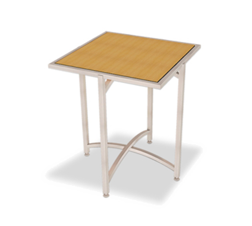 Forbes Industries 30" Square Collapsible Table w/ Laminate Top & Brushed Steel Frame - 24"H (7027L-24)-cityfoodequipment.com