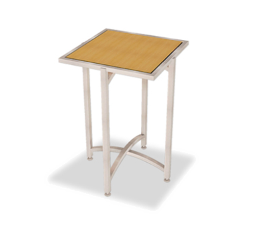 Forbes Industries 24" Square Collapsible Table w/ Laminate Top & Brushed Steel Frame - 24"H (7021L-24)-cityfoodequipment.com
