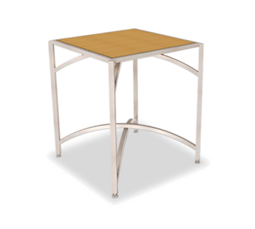 Forbes Industries 30" Square Collapsible Table w/ Laminate Top & Brushed Steel Frame - 42"H (7031L-42)-cityfoodequipment.com