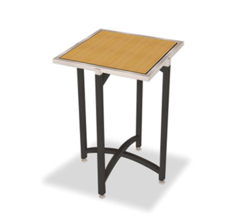Forbes Industries 24" Square Collapsible Side Table w/ Laminate Top & Black Steel Frame - 24"H (7022L-24)-cityfoodequipment.com