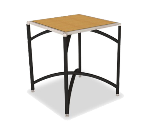 Forbes Industries 30" Square Collapsible Table w/ Corner Mount - Laminate Top & Black Steel Frame - 42"H (7032L-42)-cityfoodequipment.com