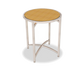 Forbes Industries 30" Round Collapsible Table w/ Laminate Top & Brushed Steel Frame - 48"H (7033L-48)-cityfoodequipment.com