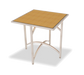 Forbes Industries 36" Square Collapsible Table w/ Laminate Top & Brushed Steel Frame, 24"H (7035L-24)-cityfoodequipment.com