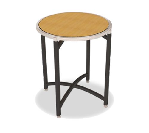 Forbes Industries 30" Round Collapsible Side Table w/ Laminate Top & Black Steel Frame, 30"H (7034L-30)-cityfoodequipment.com