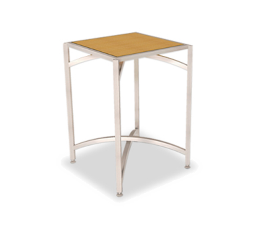 Forbes Industries 24" Square Collapsible Table w/ Laminate Top & Brushed Steel Frame - 42"H (7023L-42)-cityfoodequipment.com