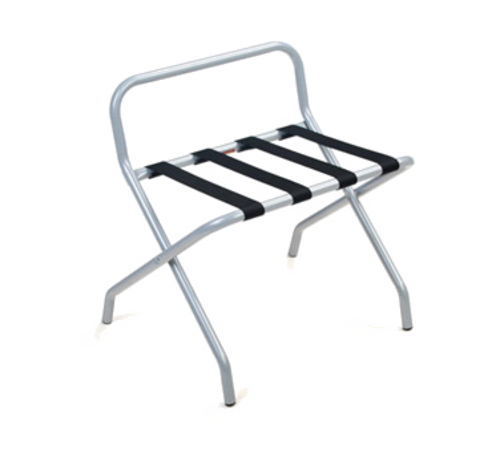 Forbes Industries Luggage Rack w/ Poly Straps & Back Bar - 24"W x 21"D x 24 1/2"H, Steel Frame (800-SH)-cityfoodequipment.com