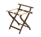Forbes Industries Steel Luggage Rack w/ Poly Straps & Back Bar - 24"W x 20"D x 26-1/2"H, Solid Oak w/ Dark Finish (902-DO)-cityfoodequipment.com