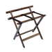 Forbes Industries Luggage Rack w/ Poly Straps & Back Bar - 24"W x 18 1/2"D x 23"H, Solid Oak w/ Dark Finish (932-DO)-cityfoodequipment.com