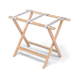 Forbes Industries Luggage Rack w/ Poly Straps - 24"W x 15 1/2"D x 20 1/2"H, Solid Oak w/ Light Finish (934-LO)-cityfoodequipment.com