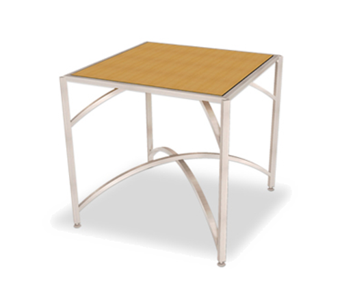 Forbes Industries 36" Square Collapsible Table w/ Laminate Top & Brushed Steel Frame, 36"H (7037L-36)-cityfoodequipment.com