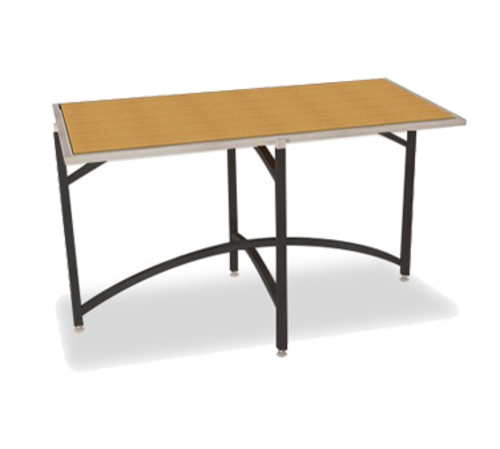 Forbes Industries Rectangular Collapsible Side Table w/ Laminate Top & Black Steel Frame, 42"H (7040L-42)-cityfoodequipment.com