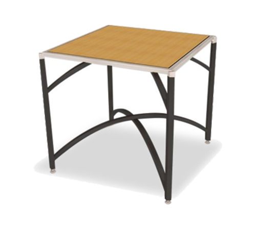 Forbes Industries 36" Square Collapsible Table w/ Corner Mount - Laminate Top & Black Steel Frame, 24"H (7038L-24)-cityfoodequipment.com