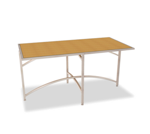 Forbes Industries Rectangular Collapsible Table w/ Laminate Top & Brushed Steel Frame, 48"H (7043L-48)-cityfoodequipment.com
