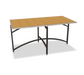 Forbes Industries Rectangular Collapsible Side Table w/ Laminate Top & Black Steel Frame, 36"H (7044L-36)-cityfoodequipment.com
