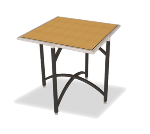 Forbes Industries 36" Square Collapsible Side Table w/ Laminate Top & Black Steel Frame, 48"H (7036L-48)-cityfoodequipment.com