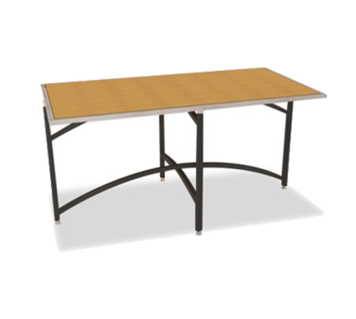 Forbes Industries Rectangular Collapsible Side Table w/ Laminate Top & Black Steel Frame, 30"H (7044L-30)-cityfoodequipment.com