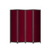 Forbes Industries 4 Panel Mobile Room Divider w/ Laminate Panels & Black Steel Frame - 72 1/2"L x 78"H (7850)-cityfoodequipment.com