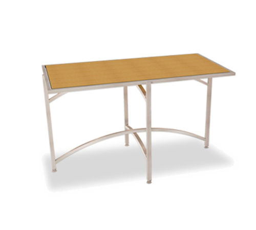 Forbes Industries Rectangular Collapsible Table w/ Laminate Top & Brushed Steel Frame, 30"H (7039L-30)-cityfoodequipment.com