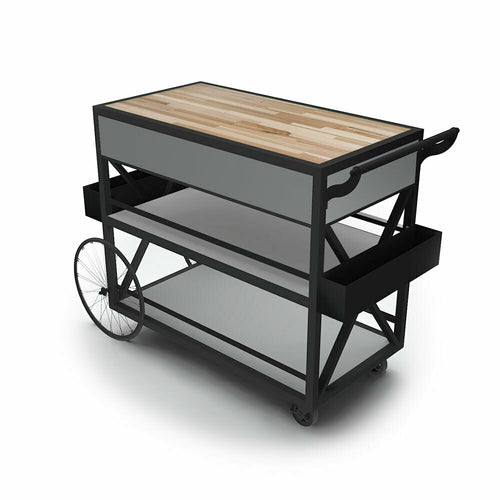 Forbes Industries 56" Portable Bar w/ Laminate Cabinet & Butcher Block Work Surface - 28"D x 38"H (F35-5521)-cityfoodequipment.com