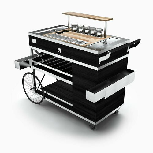 Forbes Industries 56" Portable Bar w/ Wood Veneer Cabinet & Butcher Block Work Surface - 28"D x 38"H (F35-5525)-cityfoodequipment.com
