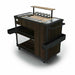 Forbes Industries 54" Portable Bar w/ Mahogany Wood Veneer Cabinet & Butcher Block Work Surface - 24"D x 39"H (F35-5547)-cityfoodequipment.com