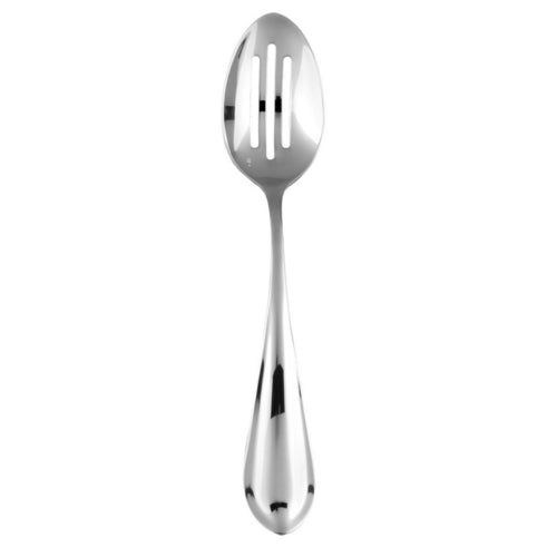Fortessa 9 3/4" Slotted Serving Spoon with 18/10 Stainless Grade, Forge Pattern (1.5.109.00.028)-cityfoodequipment.com
