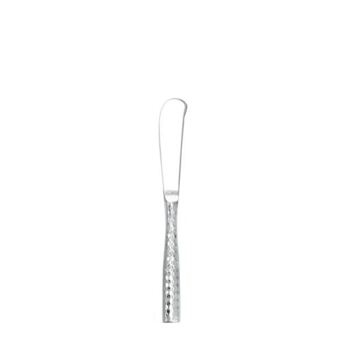 Fortessa 6 9/10" Butter Knife with 18/10 Stainless Grade, Lucca Faceted Pattern (1.5.102.FC.053)-cityfoodequipment.com