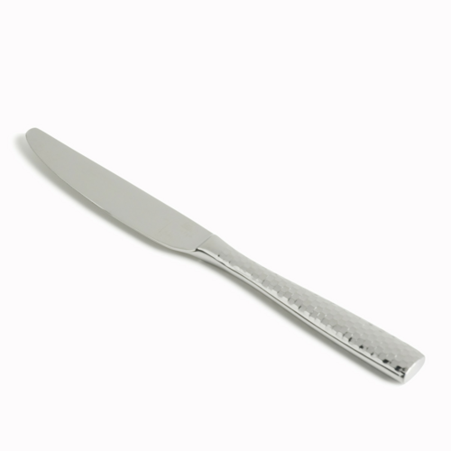 Fortessa 9 9/10" Table Knife with 18/10 Stainless Grade, Lucca Faceted Pattern (1.5.102.FC.005)-cityfoodequipment.com