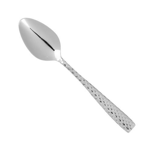 Fortessa 9 1/10" Serving Spoon with 18/10 Stainless Grade, Lucca Faceted Pattern (1.5.102.FC.027)-cityfoodequipment.com