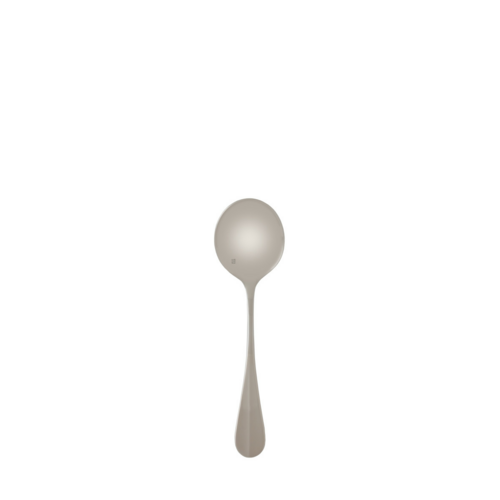 Fortessa 6" Bouillon Spoon with 18/10 Stainless Grade, Luxe Pattern (1.5.884.00.003)-cityfoodequipment.com