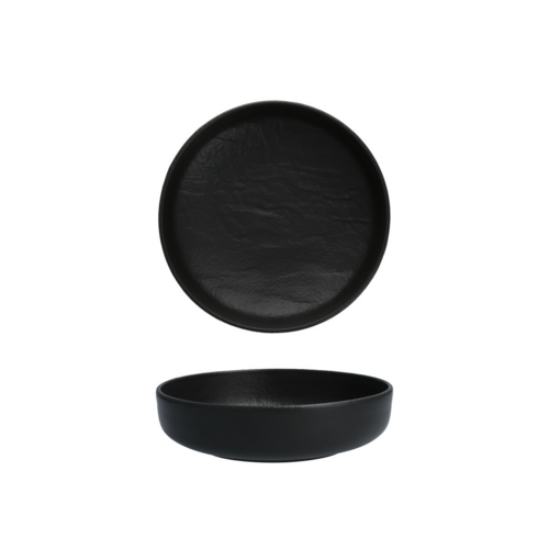 Fortessa 40 oz Round Paleo Bowl - China, Flint (3300.52514BK)-cityfoodequipment.com