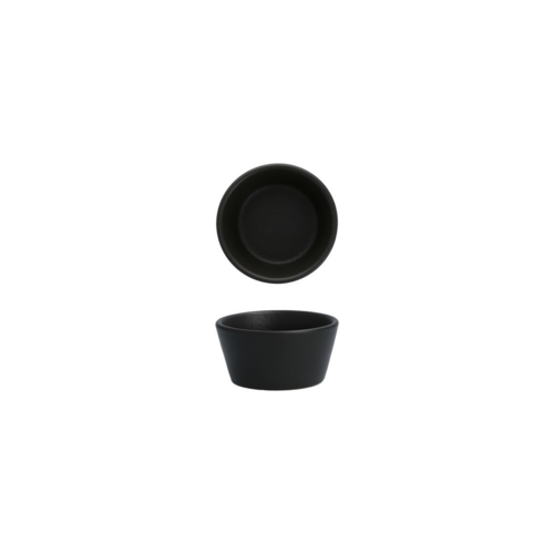 Fortessa 3 1/5 oz Round Paleo Nivo Bowl - China, Flint (3300.073BK)-cityfoodequipment.com