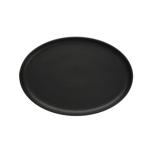 Fortessa Oval Serving Tray - 14 1/4" x 10", China, Black (3100.BLK.01)-cityfoodequipment.com
