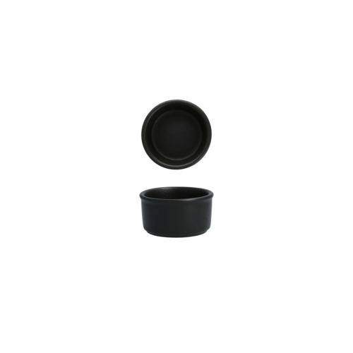 Fortessa 2 1/2 oz Paleo Ramekin - China, Flint (3300.590145BK)-cityfoodequipment.com