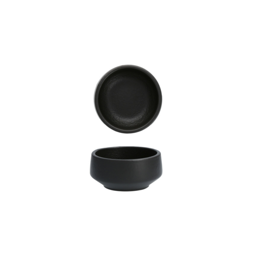 Fortessa 12 1/2 oz Round Perissa Bowl - China, Black (3100.BLK.03)-cityfoodequipment.com