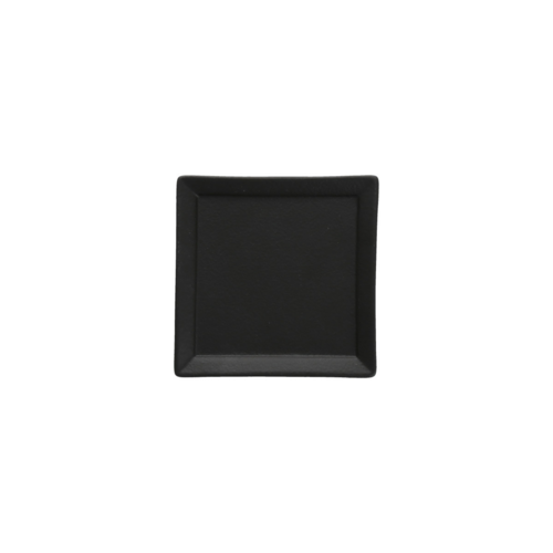 Fortessa 5 1/4" Square Paleo Dinner Plate - China, Flint (3300.13BK)-cityfoodequipment.com