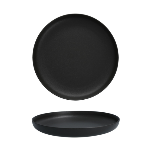 Fortessa 11" Round Paleo Coupe Dinner Plate - China, Flint (3300.70198.1BK)-cityfoodequipment.com