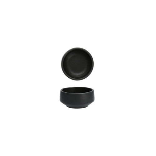 Fortessa 7 1/2 oz Round Perissa Small Bowl - China, Black (3100.BLK.02)-cityfoodequipment.com