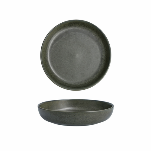 Fortessa 28 oz Round Sound Pasta Bowl - China, Forest (6300.SND.1339)-cityfoodequipment.com