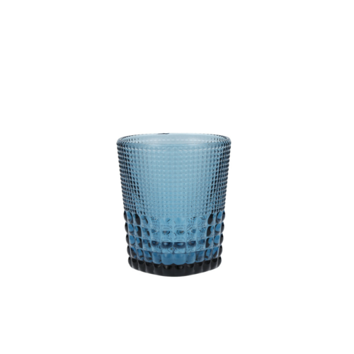 Fortessa 11 1/2 oz Malcolm Double Old Fashioned Glass, Cornflower Blue (DV.MALCOLMBL.04)-cityfoodequipment.com