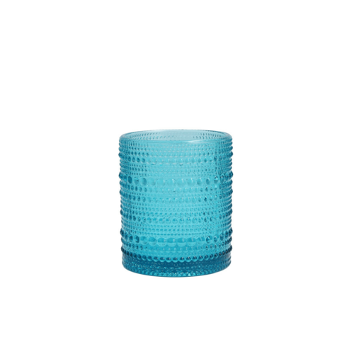 Fortessa 10 oz Jupiter Double Old Fashioned Glass, Lagoon Blue (DV.JUPITERLB.04)-cityfoodequipment.com