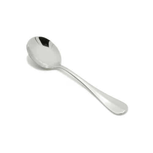 Fortessa 6 4/5" Bouillon Spoon with 18/0 Stainless Grade, Bastille Pattern (DVMETD664003)-cityfoodequipment.com