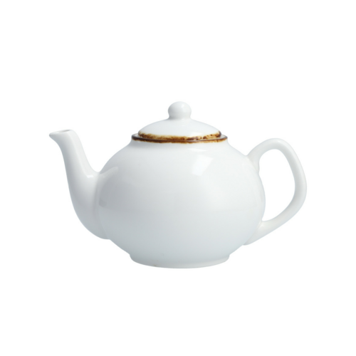 Fortessa 16 oz Spice Salt Tea Pot w/Lid - China, White (TC7400.DV.4.36)-cityfoodequipment.com